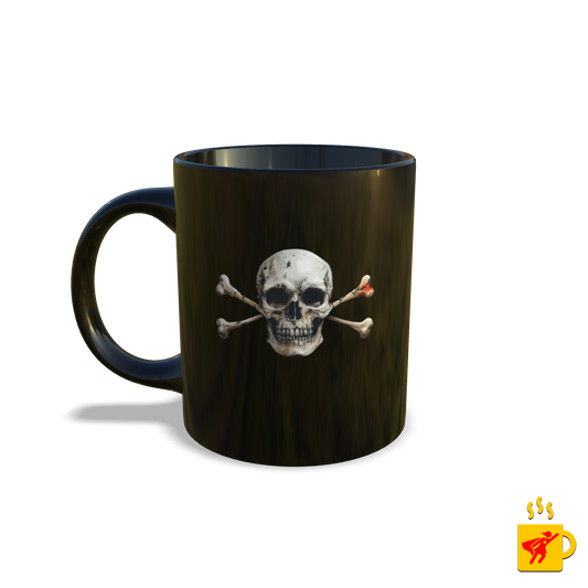 Caneca Preta Caveira - Produtos Perigosos