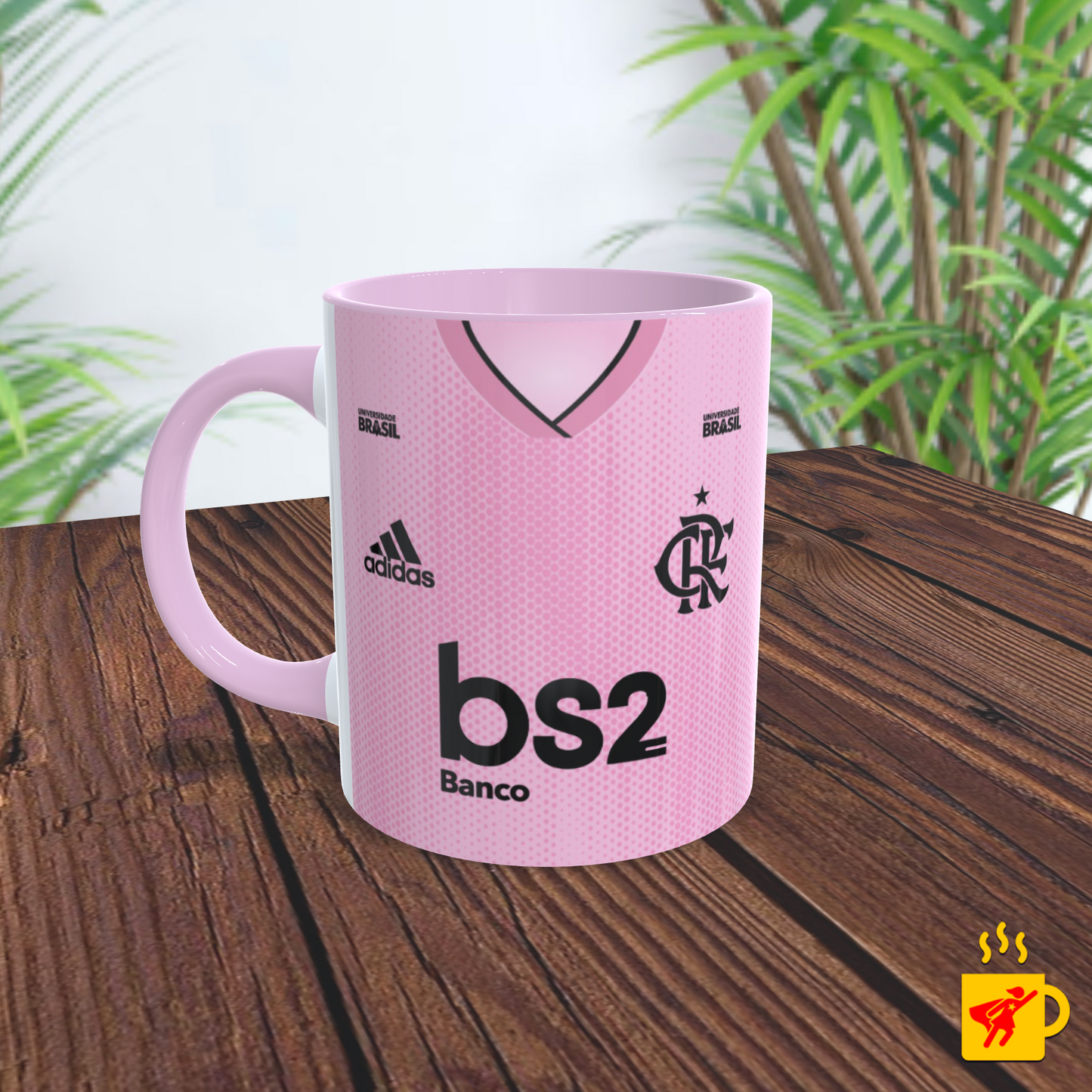 Caneca Uniforme Flamengo Rosa