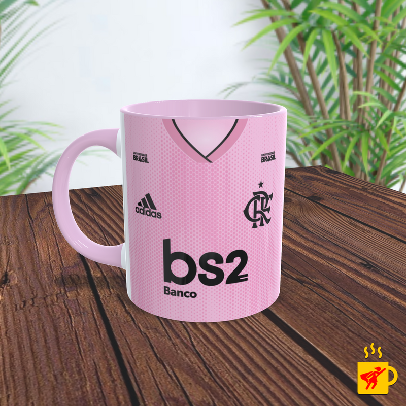 Caneca Uniforme Flamengo Rosa