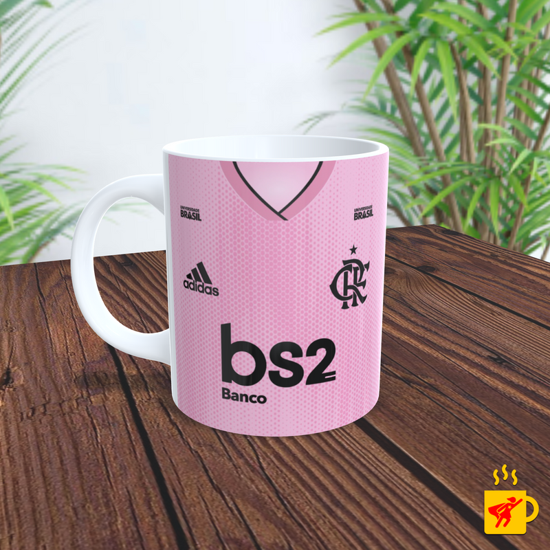 Caneca Uniforme Flamengo Rosa