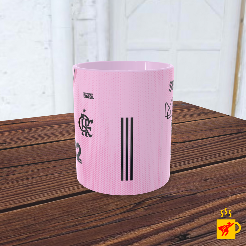 Caneca Uniforme Flamengo Rosa